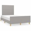 vidaXL Bedframe zonder matras 120x200 cm stof lichtgrijs