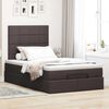 vidaXL Ottoman bed met matras en LED's 120x190 cm stof donkerbruin