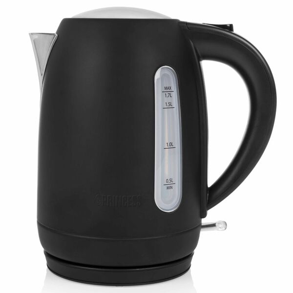 Princess Waterkoker Black Steel 2200 W 1,7 L zwart