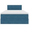 vidaXL Opslag bed met matras met hoofdeinde Blauw 120 x 190 cm Fluweel