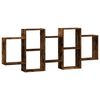 vidaXL Wandschap 159x18x65 cm bewerkt hout gerookt eikenkleurig