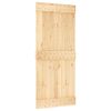 vidaXL Schuifdeur NARVIK Naturel en Zwart 90 x 210 cm (213,5 cm)