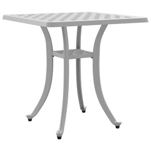 vidaXL Tuintafel 53x53x53 cm gietaluminium wit