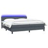 vidaXL Boxspring met matras en LED fluweel donkergrijs 200x210 cm