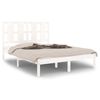 vidaXL Bedframe zonder matras massief grenenhout wit 140x200 cm