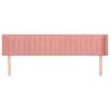vidaXL Hoofdbord met randen 183x16x78/88 cm fluweel roze