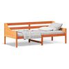vidaXL Bedbank zonder matras wasbruin 100x200 cm massief grenenhout