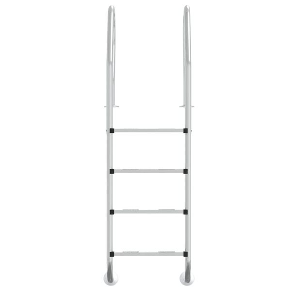 vidaXL Zwembadladder 54x38x184,5 cm 304 roestvrij staal