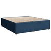 vidaXL Boxspring met matras stof blauw 200x200 cm