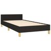 vidaXL Bedframe met hoofdeinde stof zwart 90x190 cm