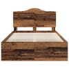 vidaXL Bedframe met hoofdeinde Oudhout 120 x 190 cm Massief grenenhout