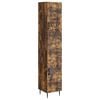 vidaXL Kastenset 2 pcs Gerookt eiken 33 x 34,5 x 89,5 cm Bewerkt hout