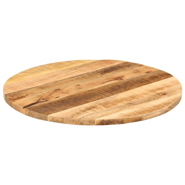 vidaXL Tafelblad rond &Oslash; 90x3,8 cm massief ruw mangohout