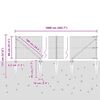 vidaXL Afrasteringspaal Grijs 10 x 0,8 m (19 x 19 mm gaas)
