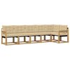 vidaXL Buiten bankenset 6 st Wit en Beige