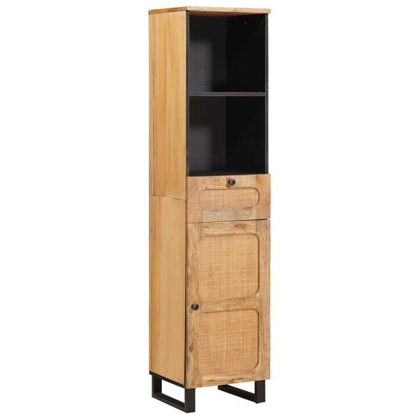 vidaXL Badkamer Sets met lade met plank Naturel Massief Mango Hout