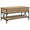vidaXL Salontafel Artisan Eiken 100 x 50 x 50 cm Bewerkt hout