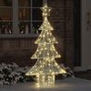 vidaXL Kerstboom met 160 LED Warmwit 150 cm Acryl