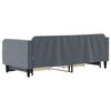 vidaXL Slaapbank onderschuifbed en lades 90x200 cm fluweel donkergrijs