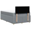 vidaXL Boxspring met matras stof lichtgrijs 120x200 cm