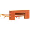 vidaXL Bed met boekenkast zonder matras grenenhout wasbruin 180x200 cm