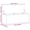 vidaXL Opbergbox 102x35x35 cm bewerkt hout betongrijs