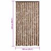 vidaXL Vliegengordijn 100x230 cm chenille beige en lichtbruin