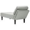 vidaXL Chaise longue met kussen & rechterarmleuning fluweel lichtgrijs