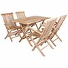 vidaXL Tuinmeubelset 5 st Naturel Massief Teakhout