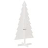 vidaXL Kerstdecoratie kerstboom 150 cm massief grenenhout wit
