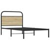 vidaXL Bedframe zonder matras bewerkt hout sonoma eikenkleur 100x200cm