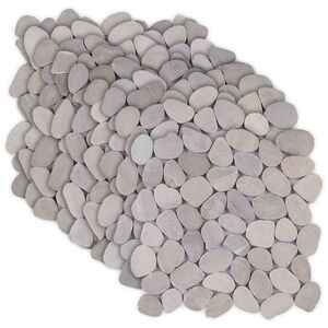 vidaXL Kiezeltegels Taupe 30 x 30 cm Rivierenkiezel