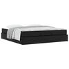 vidaXL Bedframe met matras met matras 2 pcs Zwart PVC