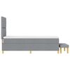 vidaXL Boxspring bed met matras Lichtgrijs 80 x 200 cm Stof