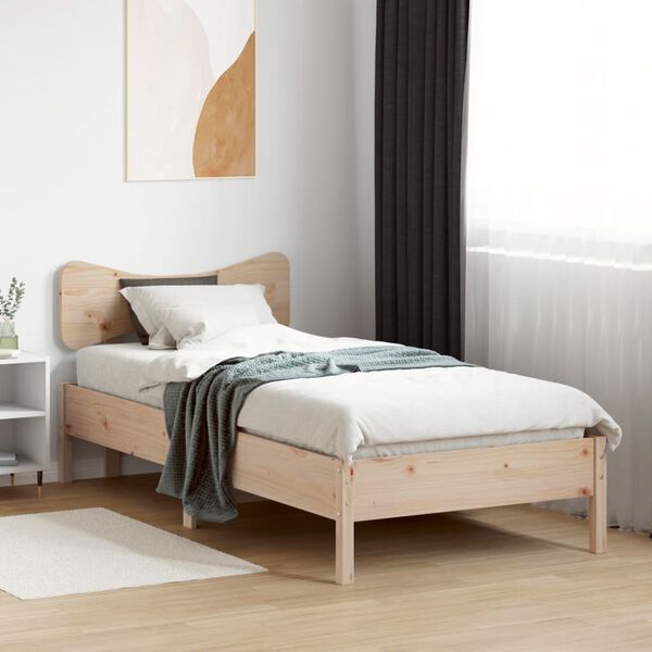vidaXL Bedframe zonder matras massief grenenhout 75x190 cm