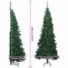 vidaXL Hoek Kunstkerstboom met 300 LED Groen 180 cm PVC en Metaal