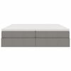 vidaXL Opbergbed met matras met matras Taupe 200 x 200 cm Polyester