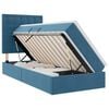 vidaXL Opbergbed met LED met matras Donkerblauw 90 x 190 cm Fluweel