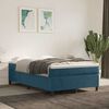 vidaXL Boxspring met matras fluweel donkerblauw 120x190 cm