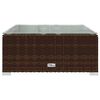vidaXL 6-delige Loungeset met kussens poly rattan bruin