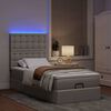 vidaXL Ottoman bed met matras en LED's 100x200cm stof taupe