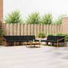 vidaXL Buiten bankenset met kussen 8 pcs Natuurlijk en Zwart