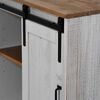 vidaXL Dressoir HALDEN met schuifdeur 80x40x80 cm massief hout wit