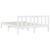 vidaXL Bedframe massief grenenhout wit 140x190 cm