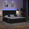 vidaXL Opbergbed met LED met matras Zwart 180 x 200 cm Polyester