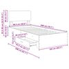 vidaXL Bedframe met hoofdeinde Oudhout 100 x 200 cm Bewerkt hout