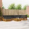 vidaXL Sofa-Sets 8 pcs Natuurlijk en Antraciet Massief Acaciahout