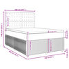 vidaXL Boxspring met matras fluweel roze 160x200 cm