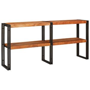 vidaXL Wandtafel met plank Bruin 160 x 33 x 75 cm Massief Acaciahout