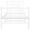 vidaXL Bedframe met hoofd- en voeteneinde metaal wit 80x200 cm